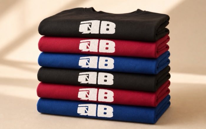 Finished custom garments ready for nationwide rollout