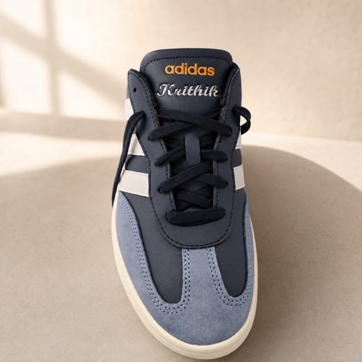 An embroidered sneaker